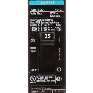 BQD125 - Siemens - 25 Amp Molded Case Circuit Breaker
