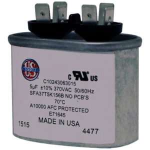 10L440 US Motor Run Capacitor (10MFD, 440V, Oval Style, 50/60Hz)